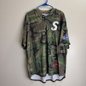 Supreme S Logo Baseball Henley Size XL